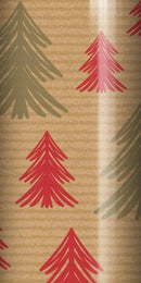 3 Metres Christmas Gift Wrap - Printed Kraft
