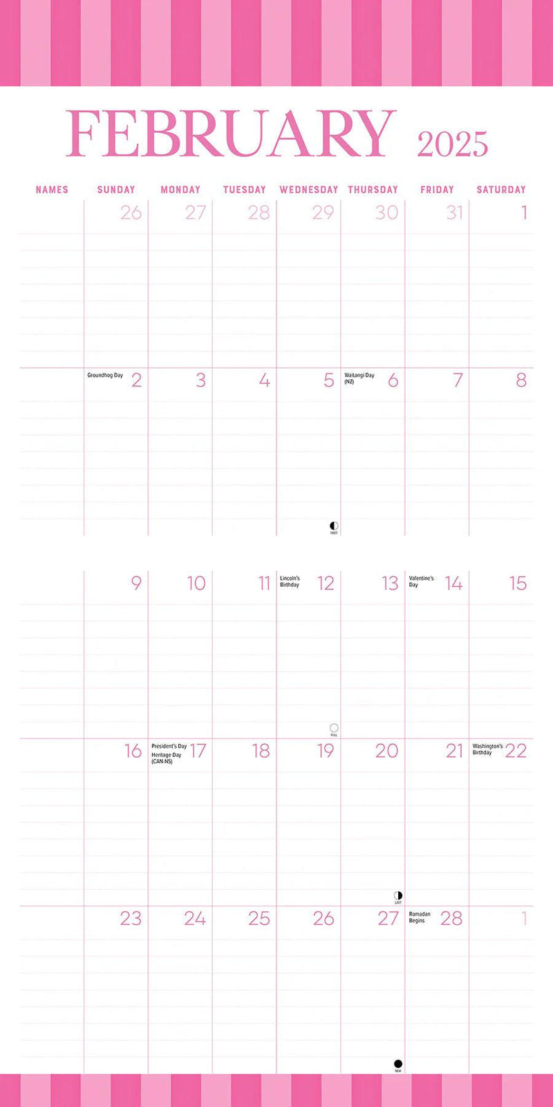 Mom's Planner Calendar 2025 Wall Calendar