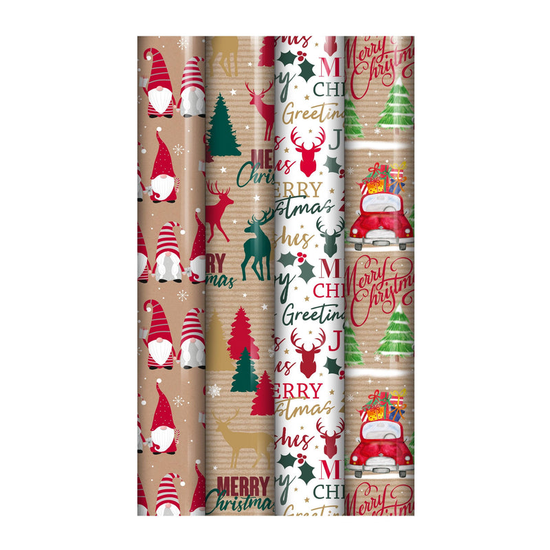 4 Metres Sim Kraft Gift Wrap