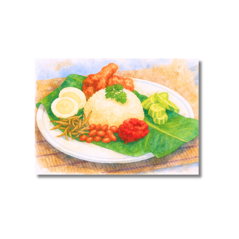 Singapore Postcard - Nasi Lemak