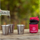 Straight Shooters 4-Pack Portable Shot Glasses - Red