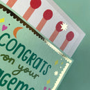 Congrats on your engagement matchbox Card