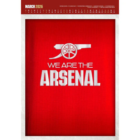 2026 A3 Deluxe Calendar - Arsenal FC (Pre-Order Arrives End Nov)