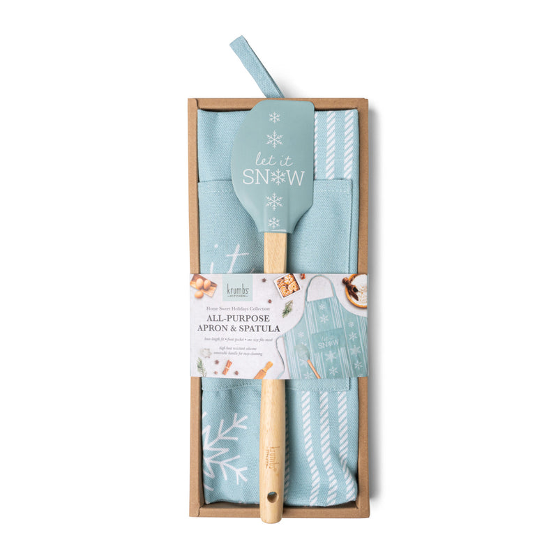 Home Sweet Holidays All-Purpose Apron & Spatula Set - Let It Snow