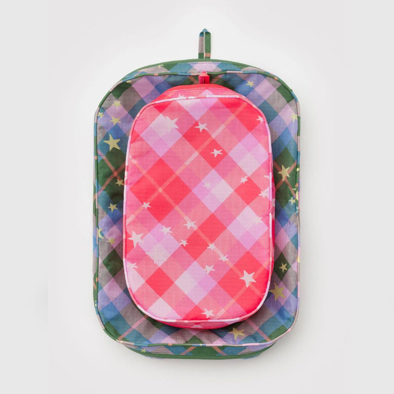 Packing Cube Set - Star Plaid