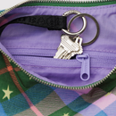 Small Nylon Crescent Bag - Green Star Plaid