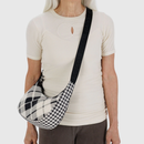Small Nylon Crescent Bag - Mixed Plaid
