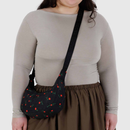 Small Nylon Crescent Bag - Painted Wildflower