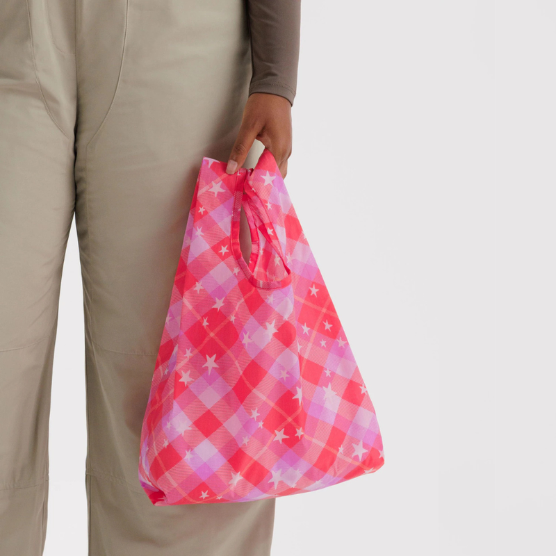 Baby Baggu - Pink Star Plaid