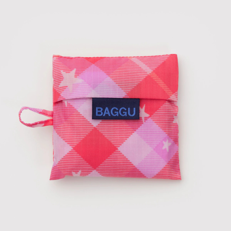 Baby Baggu - Pink Star Plaid