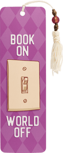 Beaded Bookmark - Book On / World Off