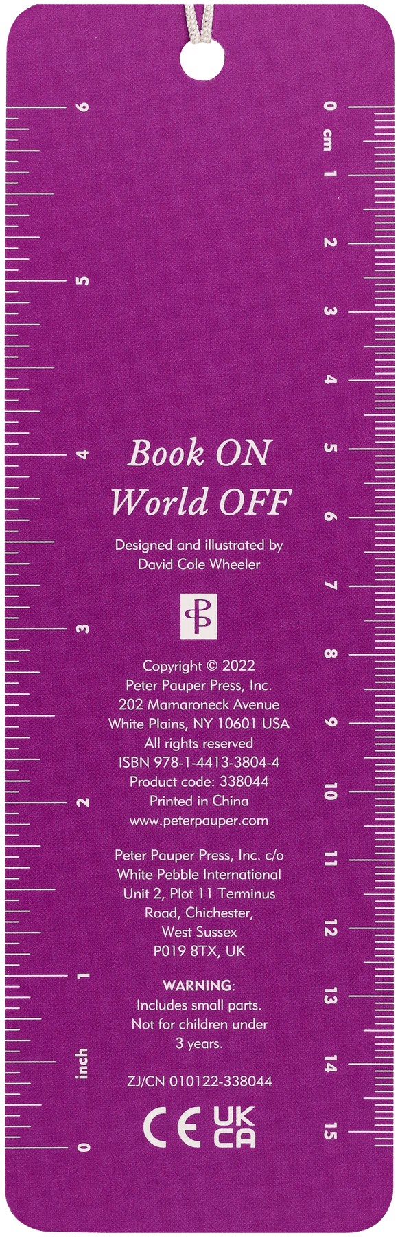 Beaded Bookmark - Book On / World Off