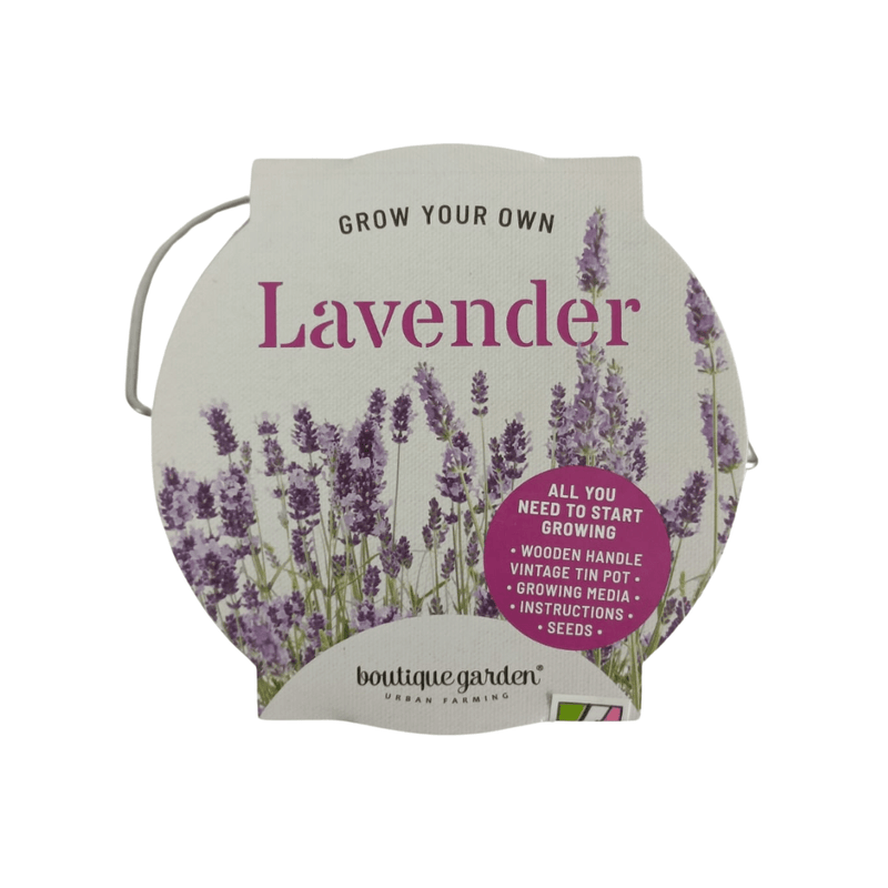 Zinc Pot Wooden Handle - Lavender