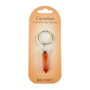 Crystal Energy Keyring - Carnelian
