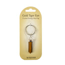 Crystal Energy Keyring - Gold Tiger Eye