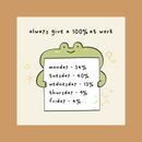 Card - Frog Give 100% At Work
