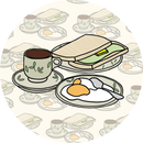 Little Local Loves Ceramic Coaster - Sunny Brekkie