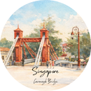 Old Singapore Ceramic Coaster - Cavanagh Bridge