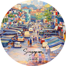 Old Singapore Ceramic Coaster - Chinatown