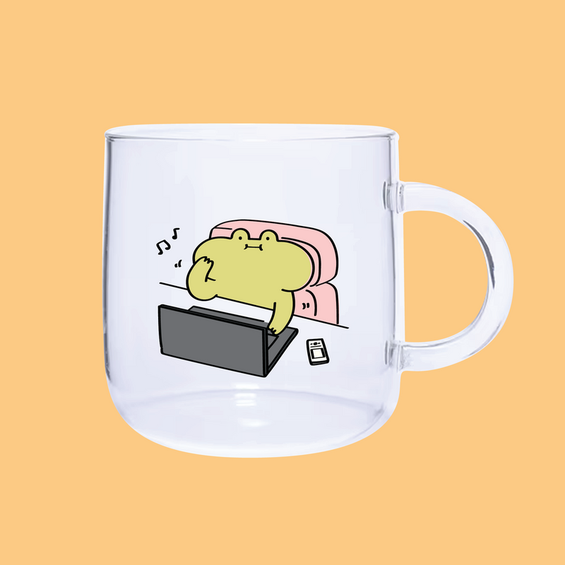 Clear Cup - Frog At Work