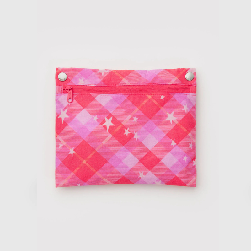 Cloud Bag - Pink Star Plaid
