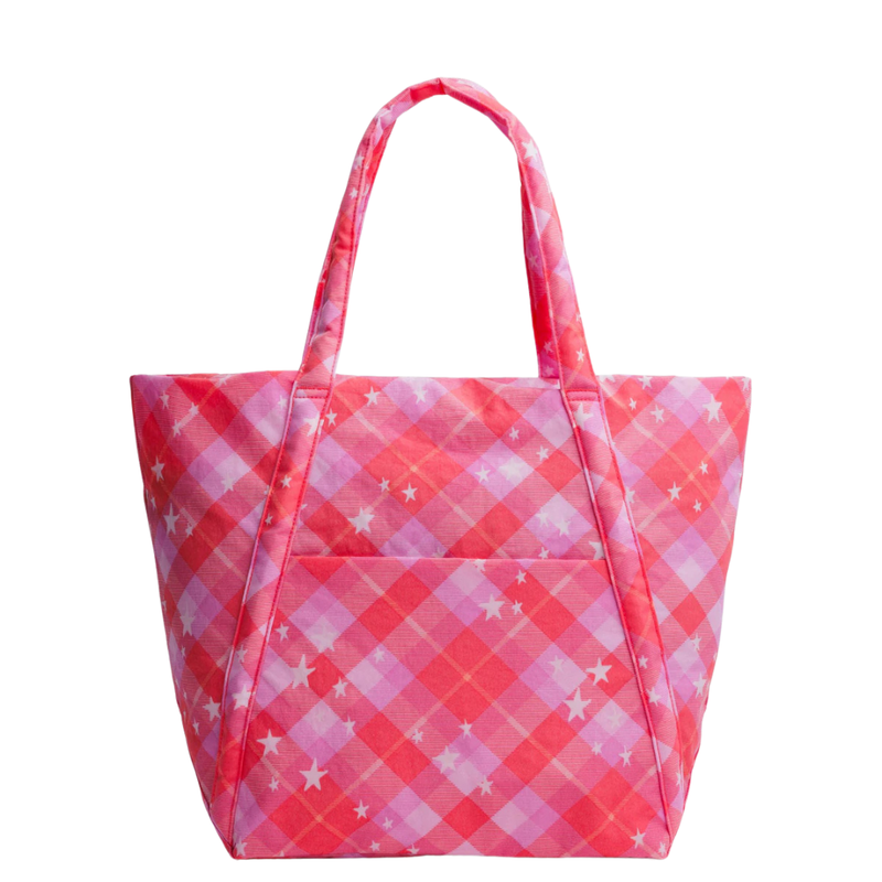 Cloud Bag - Pink Star Plaid