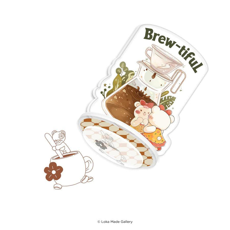 Coffeelogy Standee Rubber Stamp - Brew-tiful