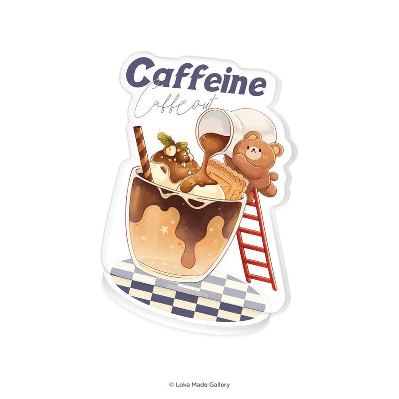 Coffeelogy Standee Rubber Stamp - Caffeine Caffeout