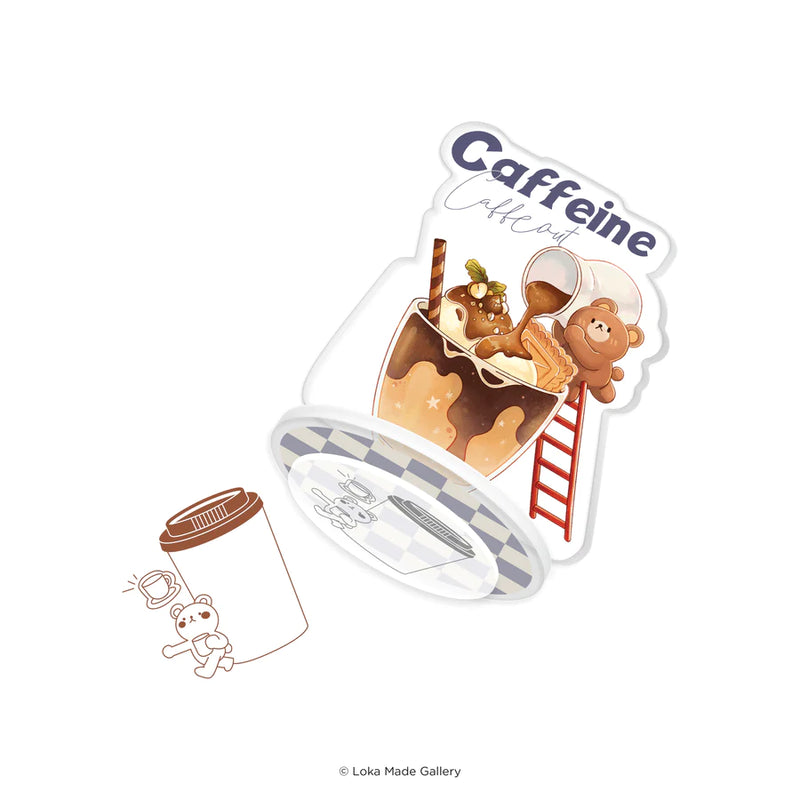 Coffeelogy Standee Rubber Stamp - Caffeine Caffeout