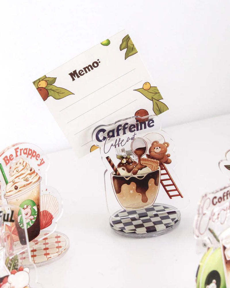 Coffeelogy Standee Rubber Stamp - Caffeine Caffeout