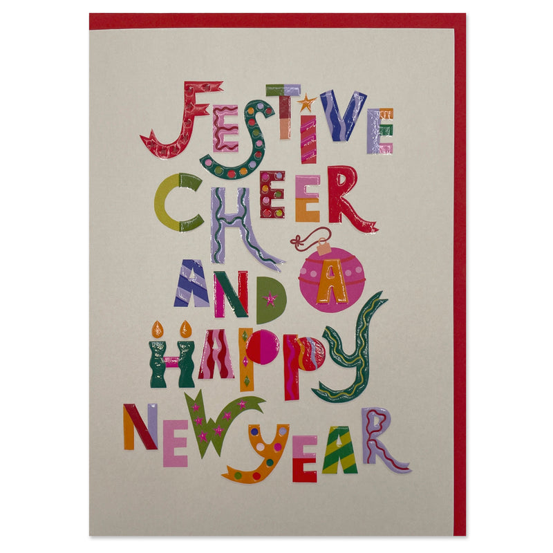 Festive Cheer And Happy New Year Card