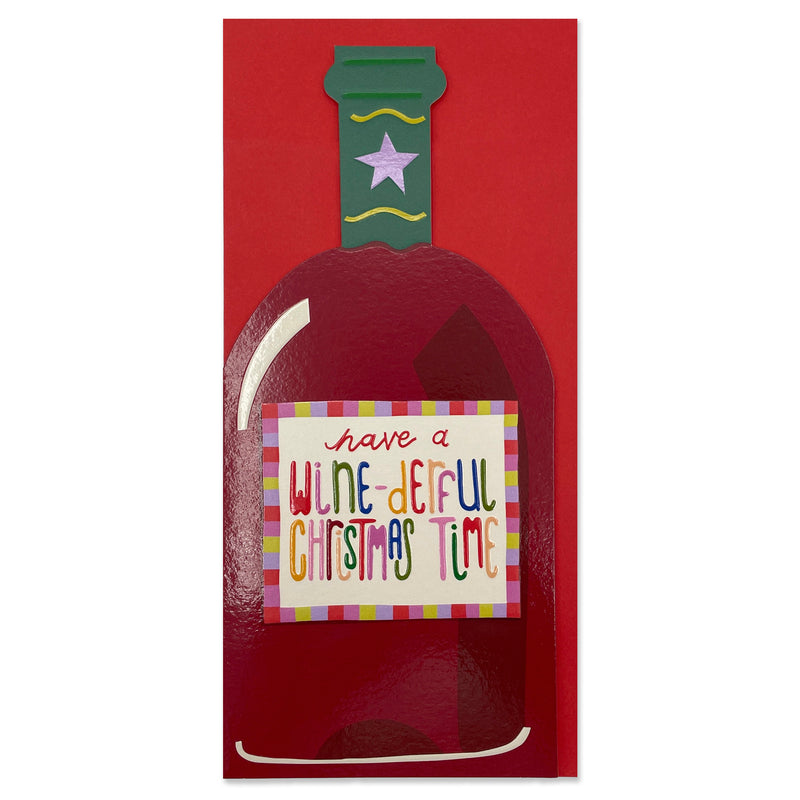 Have a wine-derful Christmas Time Card