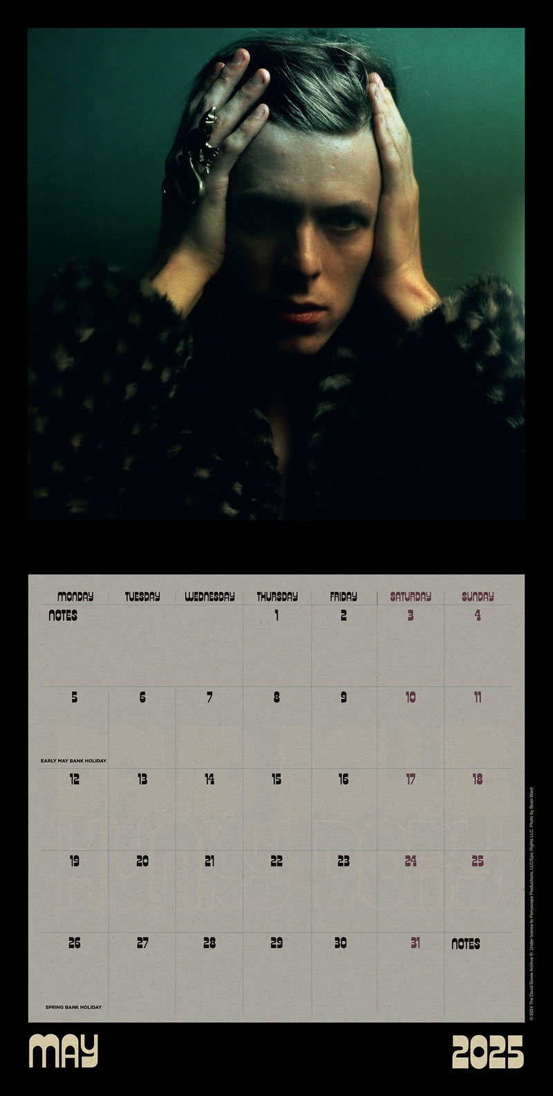 David Bowie 2025 Collector's Edition Record Sleeve Calendar