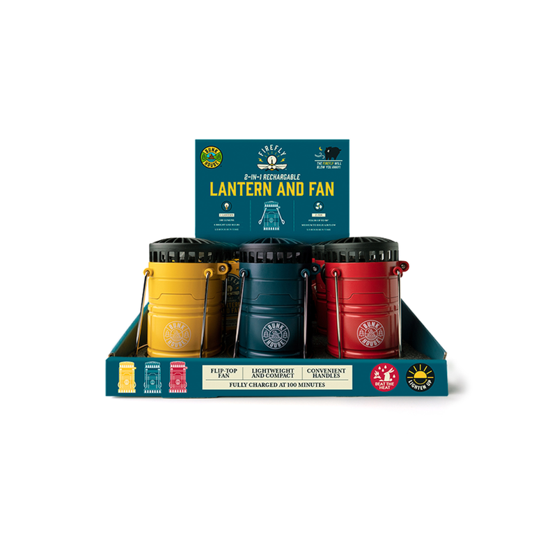 Firefly 2-In-1 Rechargeable Lantern And Fan - Red