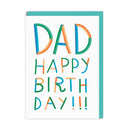Dad Letters Happy Birthday Card