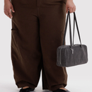Denim Bowler Bag - Washed Black Denim