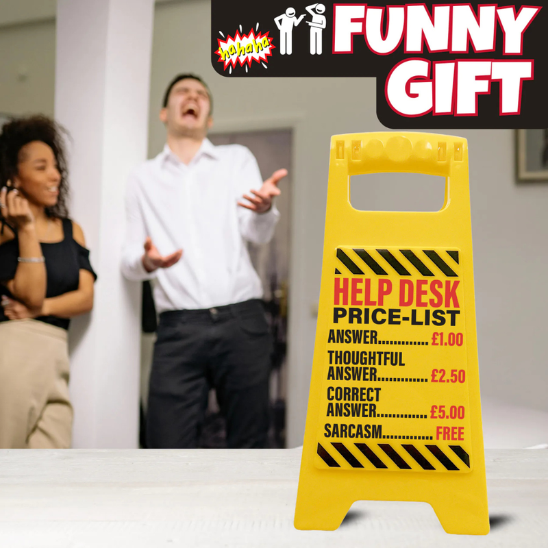 Desk Warning Sign - Help Desk price List UK