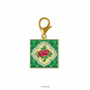Enamel Charm - Peranakan Red Rose Tile