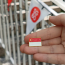 Enamel Pin - Singapore Flag