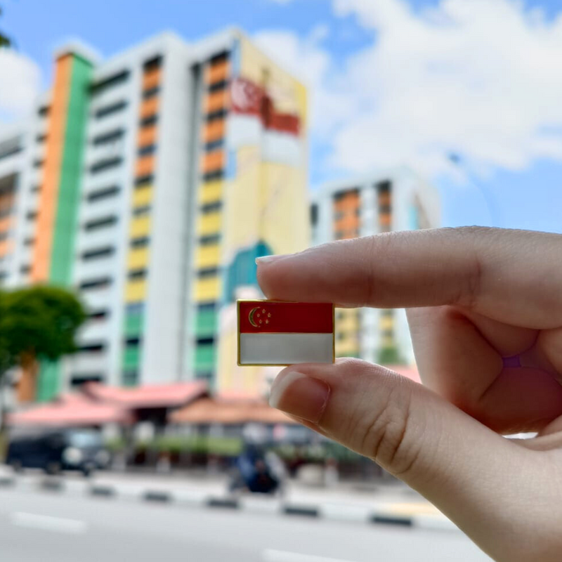 Enamel Pin - Singapore Flag