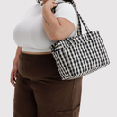 Everyday Cloud Bag - Black and Cream Gingham
