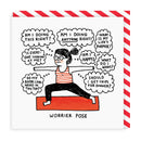Worrier Pose Square Greeting Card