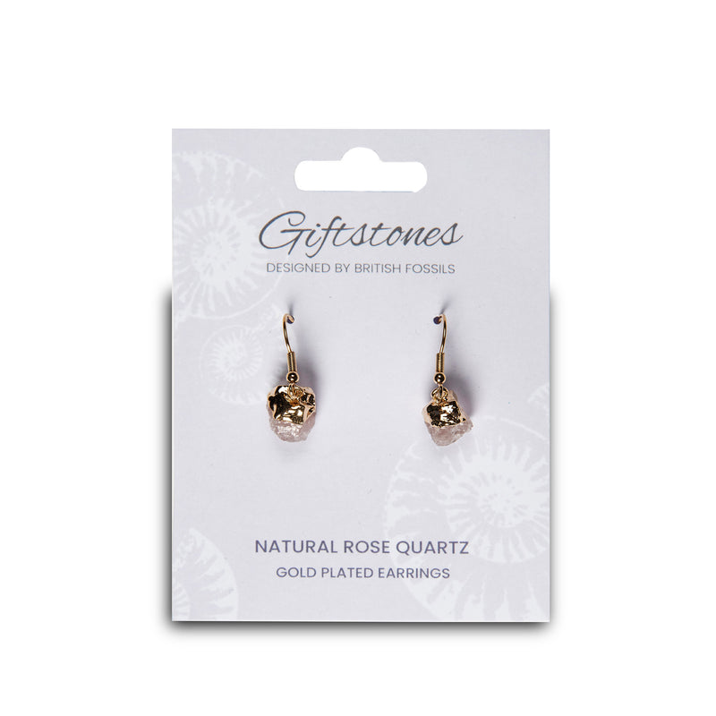 Giftstones Earring - Rose Quartz