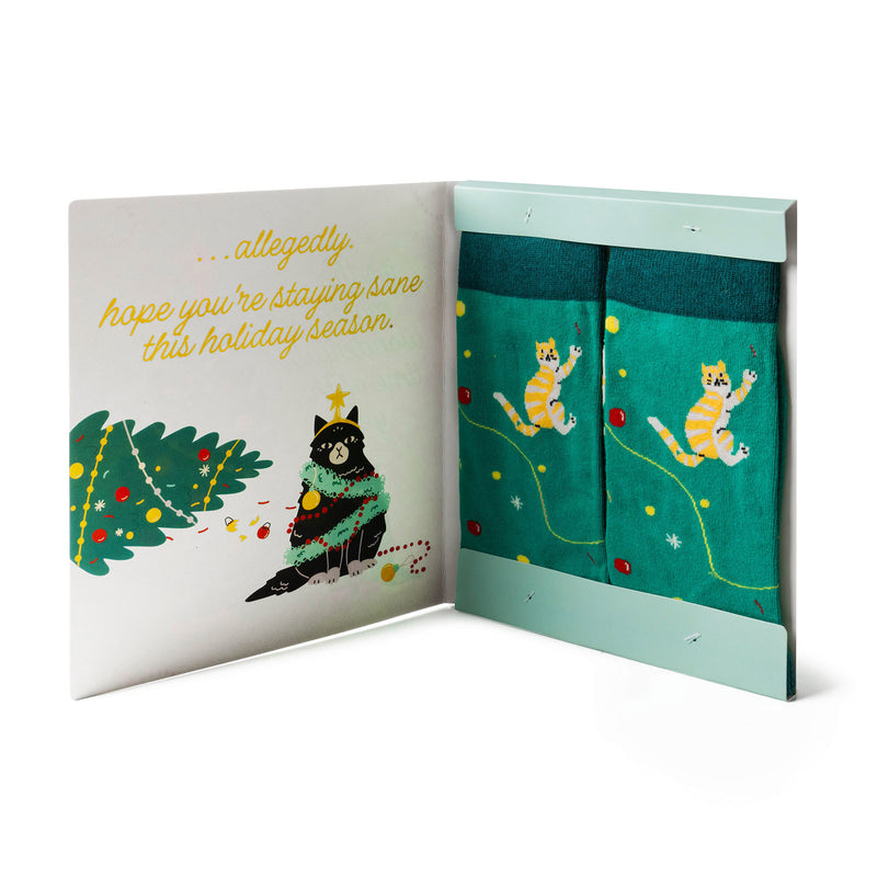 Holiday Gift Card and Sock Set - Wonderful Time