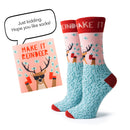 Holiday Gift Card and Sock Set - Make It Reindeer
