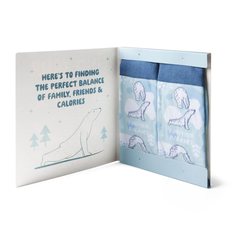 Holiday Gift Card and Sock Set - Festive Balance