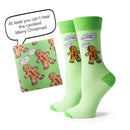 Holiday Gift Card and Sock Set - Gingerbread Man