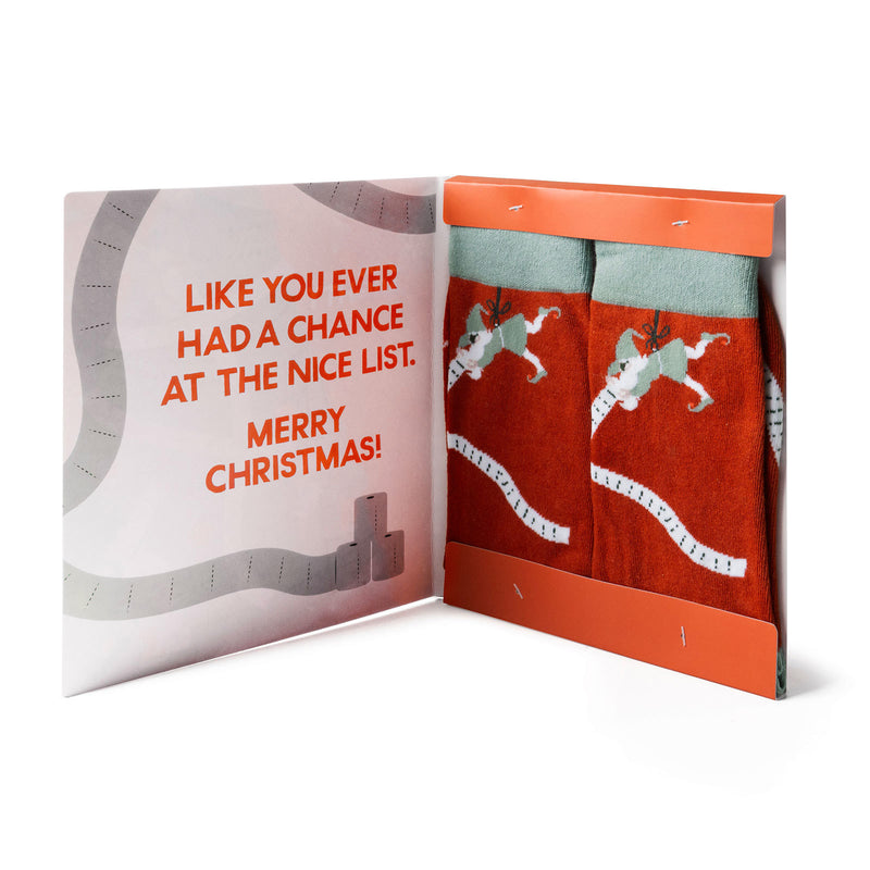 Holiday Gift Card and Sock Set - Naughty Season