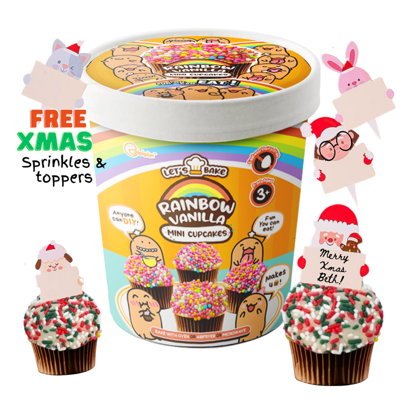 Gobblin Cup- Rainbow Vanilla Mini Cupcakes