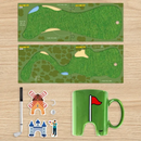 Golf Mug and Coasters Kit